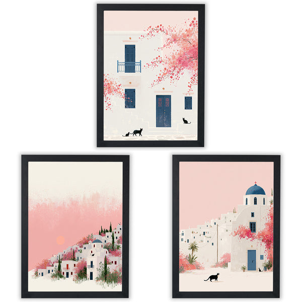 Santorini Summers | Set of 3 Santorini Wall Art Prints