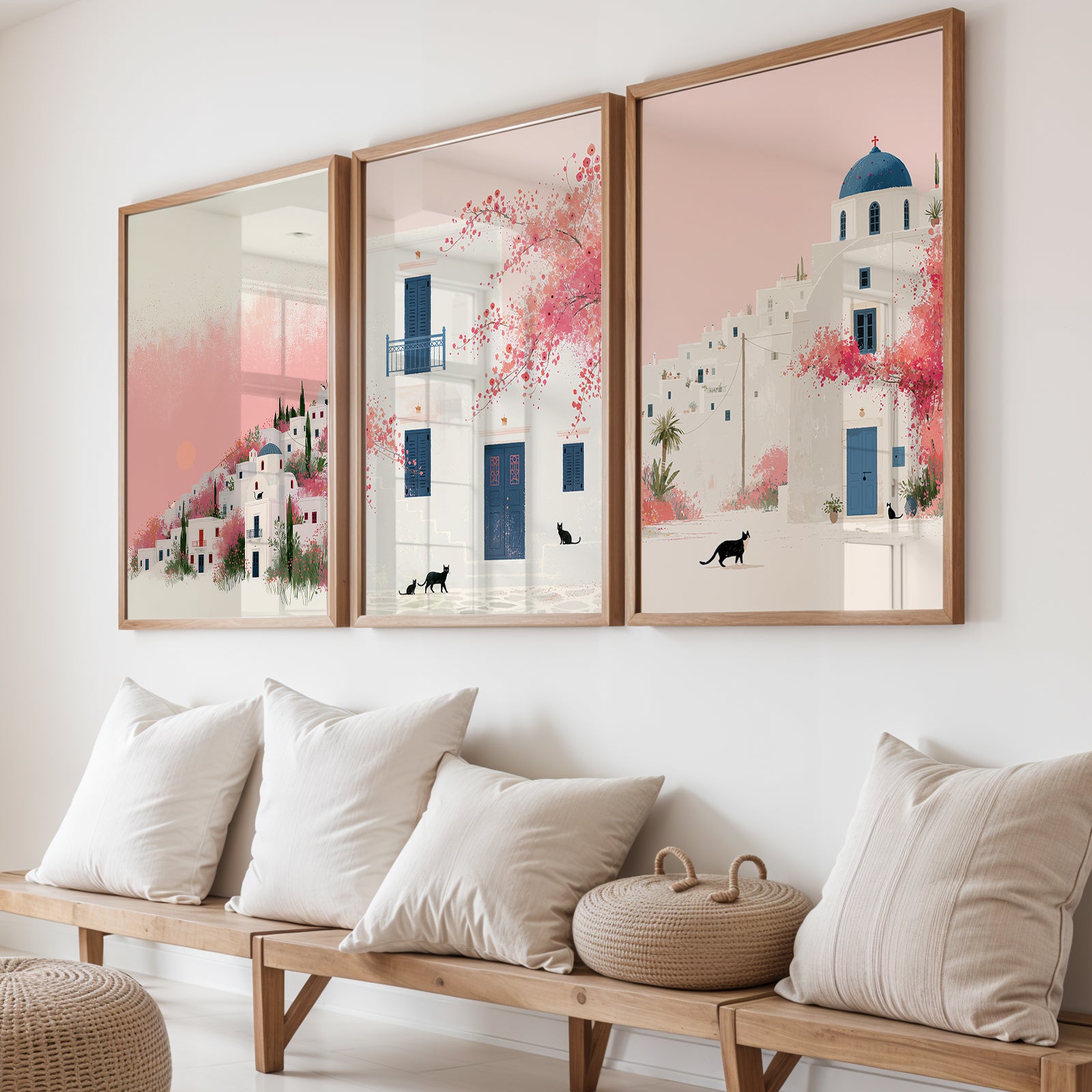 Santorini Summers | Set of 3 Santorini Wall Art Prints