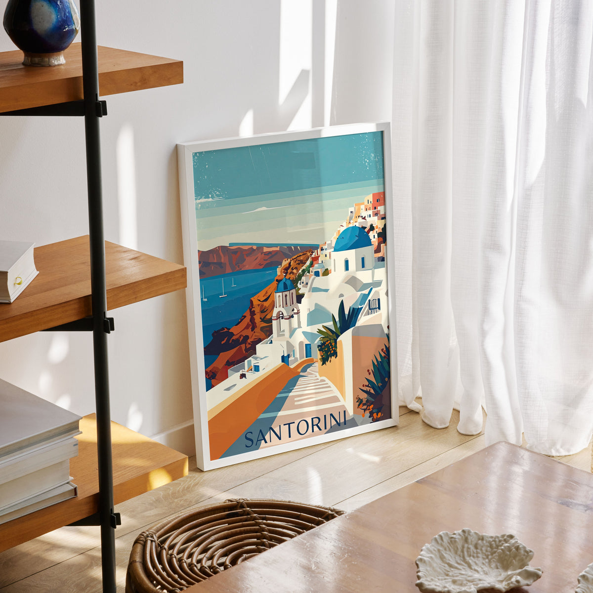 Retro Travel Posters – Santorini