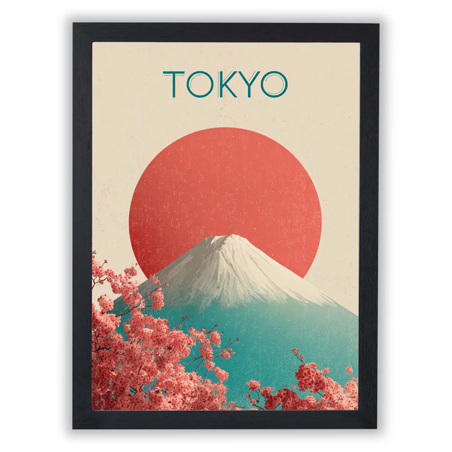 Retro Travel Posters – Tokyo - Small - Unframed