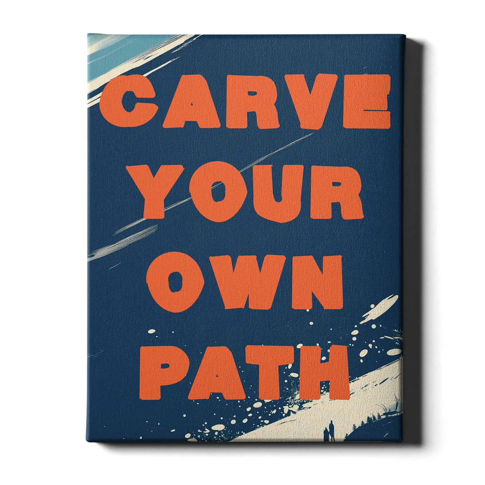 Alpine Horizons – Carve Your Own Path | Ski Quote Wall Art Print