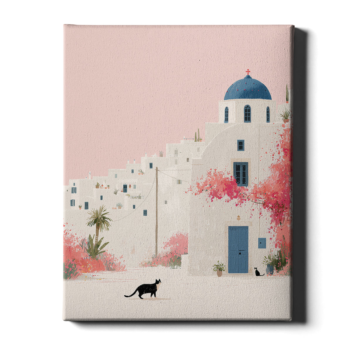 Santorini Summers – Blue Dome | Santorini Wall Art Print