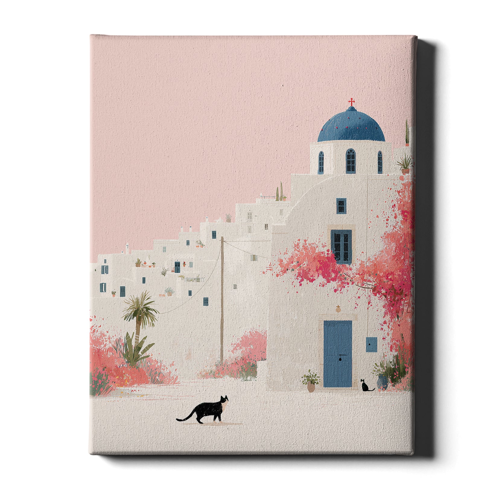 Santorini Summers – Blue Dome | Santorini Wall Art Print